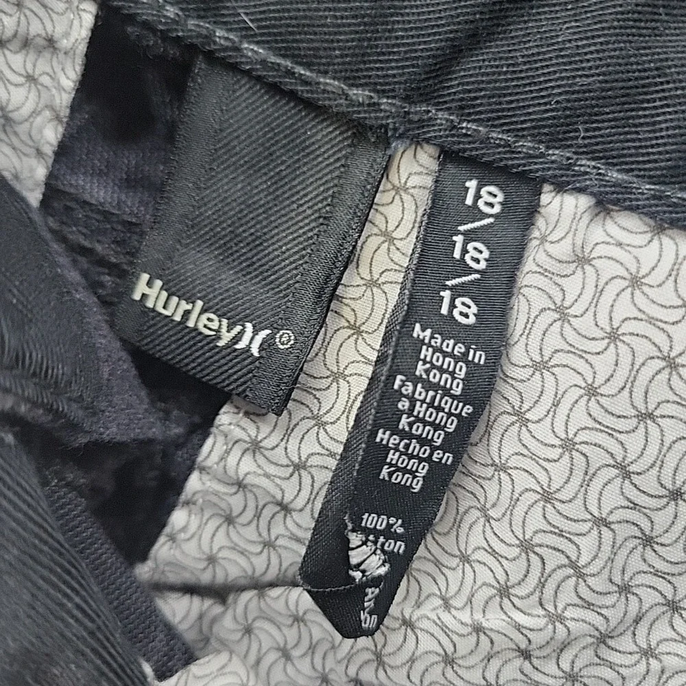 Hurley Cargo Pants‎ Boys Sz 18 Gray Flap Pockets Cuff
